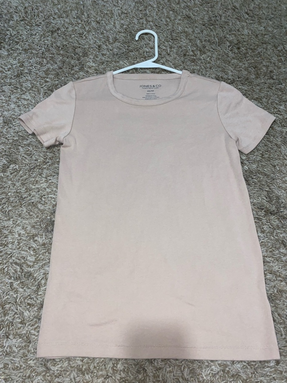 Women's Short Sleeve Crew Tee in Cream/Beige